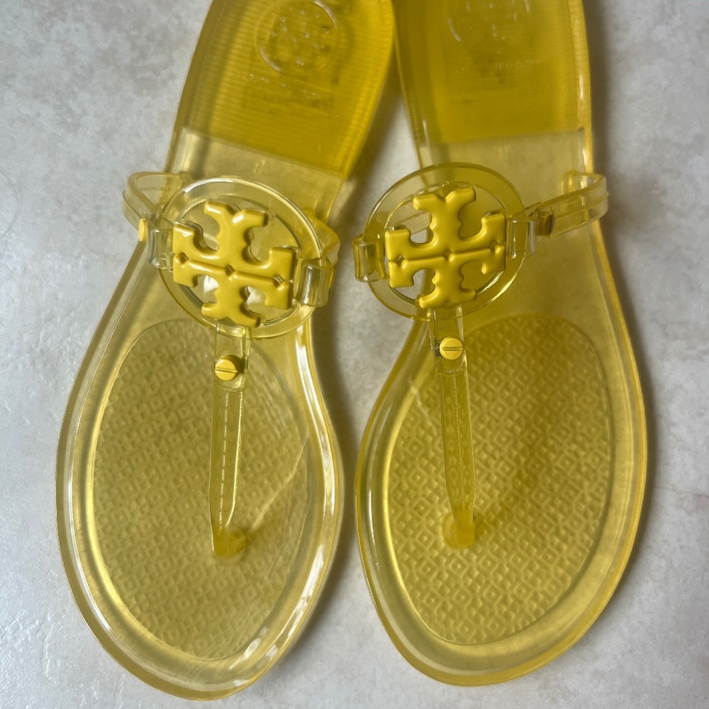 Tory Burch Women's Clear Mini Miller Jelly Sandals Size 6